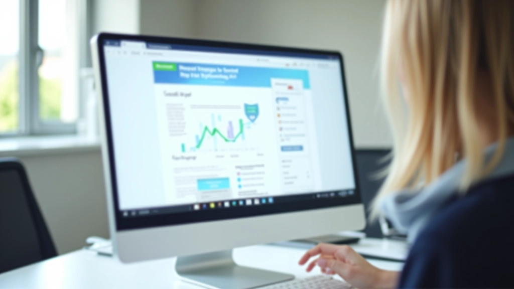 Educational content displayed on computer screen showing investment education materials
