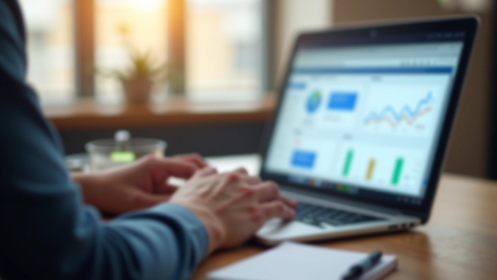 Hands working on laptop showing online banking dashboard for setting up automatic RRSP and TFSA contributions